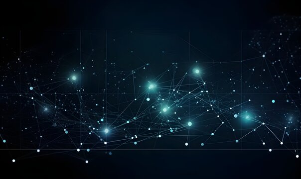Technology abstract lines and dots connection background Business Tech Connection digital data and big data concept Digital data visualization Vector illustration IT