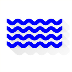 Wave icon. Sign design. Blue..