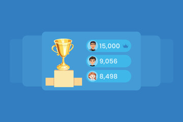 Leaderboard design template. game leaderboard abstract