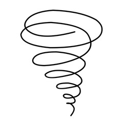 Hand Drawn Doodle Tornado
