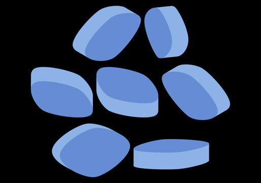 Hoja de iconos de estimulante sexual masculino en 3D en varias posiciones