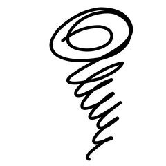 Hand Drawn Doodle Tornado