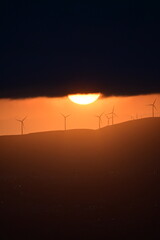 sunset in the mountains