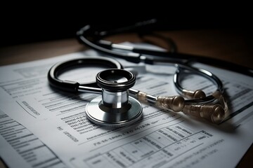 illustration, stethoscope,generative ai