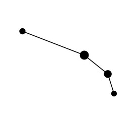 Vector isolated one single Aries stars constellation map scheme colorless black and white contour line easy drawing	