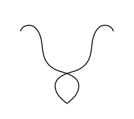 Vector isolated one single Taurus zodiac horoscope simplest symbol colorless black and white contour line easy drawing