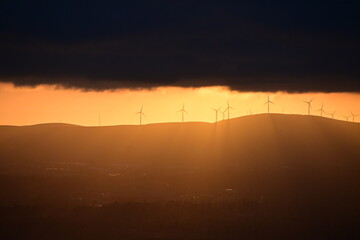 sunrise over the city