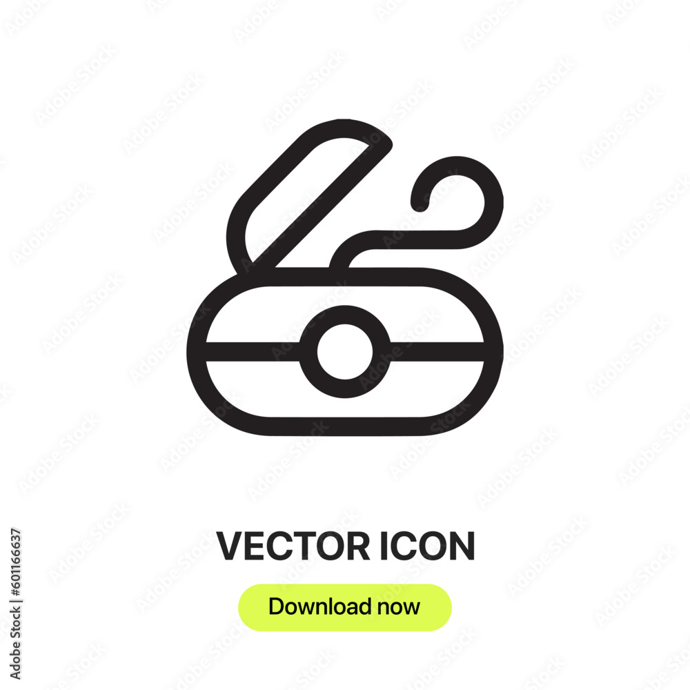 Poster dental floss icon vector. linear style sign for mobile concept and web design. dental floss symbol i