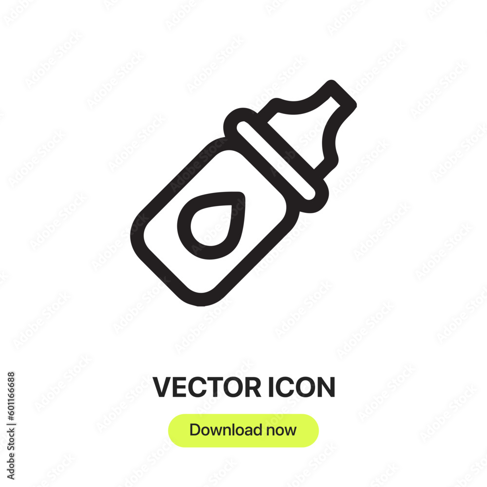 Poster eye drops icon vector. linear style sign for mobile concept and web design. eye drops symbol illustr