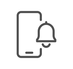 Fototapeta premium Notification related icon outline and linear vector.