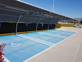 parking shelter shadow for peple with special needs shandow