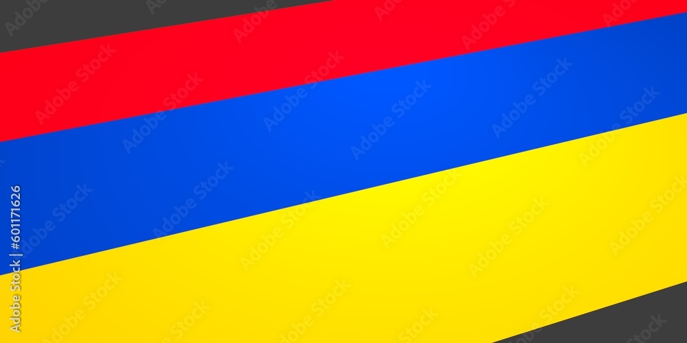 Poster flag of armenia in high quality. rendering an image.