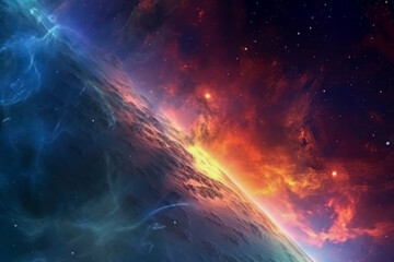 Colorful galaxy background.