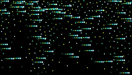 Bright squares on a black background. Festive background, disco. Design element, festive unusual background. Vector illustration, eps 10