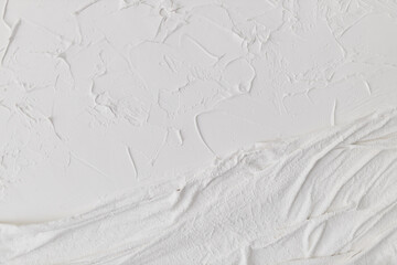 White modern art painting. Abstract painting. Gypsum texture. White plaster on canvas. Beautiful...