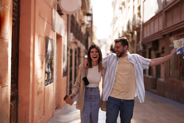 Portrait of a couple in love enjoying their vacation