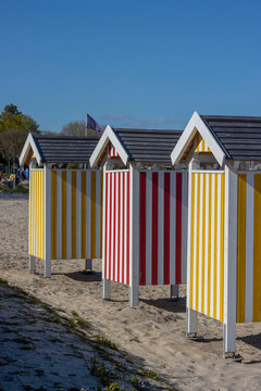 Umkleidekabinen am Strand von Eckernf&ouml;rde