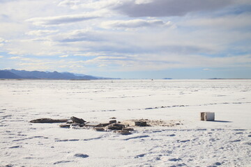 Famous salt flats in northwestern Argentina