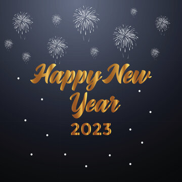 Free vector new year and christmas celebration with gold color design