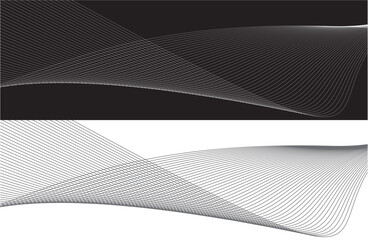 Wave of optical illusion. Abstract black and white illustrations. Horizontal lines stripes pattern or background with wavy distortion effect.