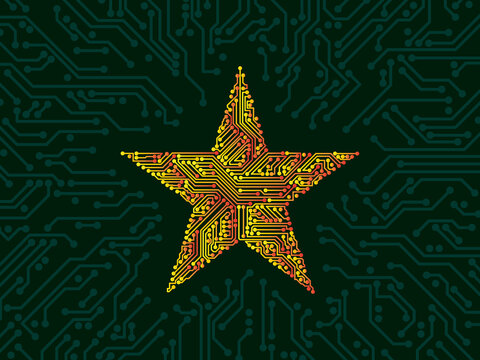 IT-Stern auf einem Motherboard