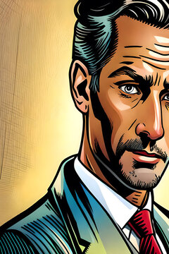 Private Investigator - Half face portrait of thinking gentleman