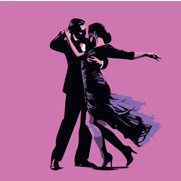 recommend clip art: vector image couple dancing tango