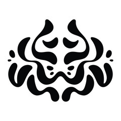 Tribal tattoo black lines. Vector design tattoo flower