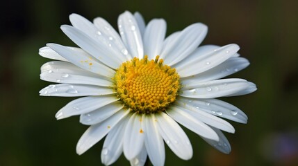 Fototapeta premium daisy in the rain generative ai