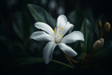 A fragrant white flower. Generative AI