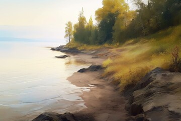  summer landscape, watercolor - Ai
