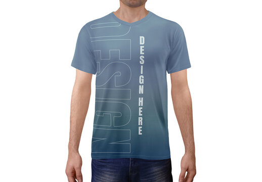 T- Shirt Mockup - V-Neck 