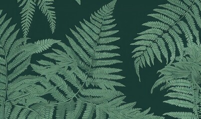  a close up of a green wallpaper with a bunch of leaves.  generative ai