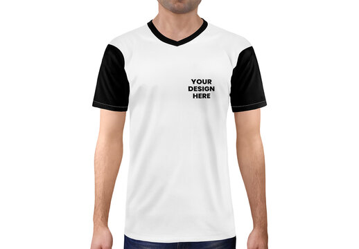 T- Shirt Mockup - V-Neck 