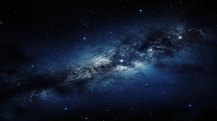 Naklejka na ściany i meble starry night sky and galaxy milky way . generative AI