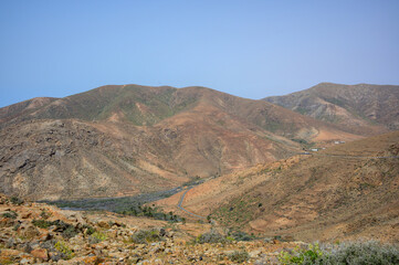 Arid landscape in the Municipal of Betancuria, Fuerteventura, Canary Islands