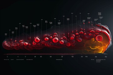 Chart of cholesterol levels measured in mg/dl. Generative AI - obrazy, fototapety, plakaty