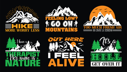 Hiking T shirt Design Bundle, Quotes about Hiking, Hiking T shirt, Hiking, Camping, Adventure, outdoor typography T shirt design Collection