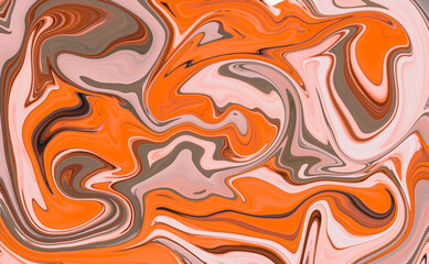illustration, bright abstract pattern in orange, beige and pink colors.