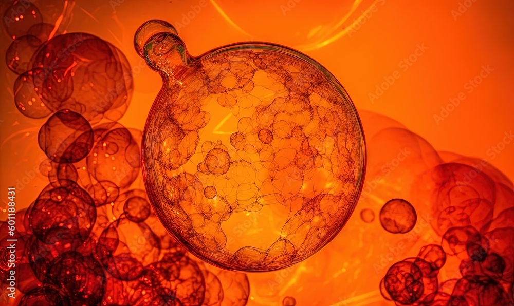 Poster a bunch of bubbles floating in the air next to each other. generative ai