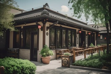 Traditional and Authentic Asian Restaurant, Generative AI