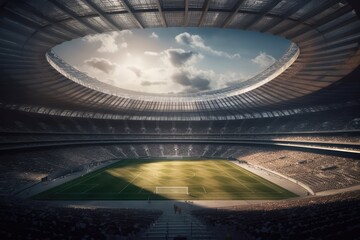 Fototapeta na wymiar football stadium. Generative AI.