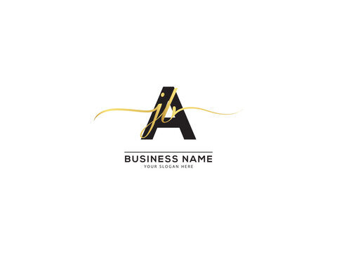 Monogram Luxury AJB Letter Logo Image, Signature ajb jab Three Letter Logo Icon