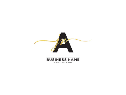 Monogram Luxury AJR Letter Logo Image, Signature ajr jar Three Letter Logo Icon