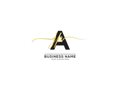 Monogram Luxury AJP Letter Logo Image, Signature ajp jap Three Letter Logo Icon