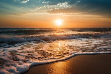 sunset on the beach- Ai