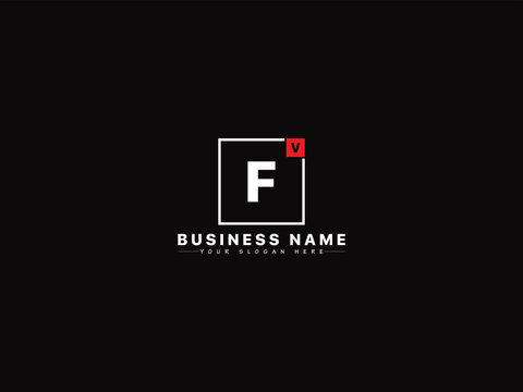 Square Shape Logo VF Letter, Initial Vf fv Logo Icon For Your Business