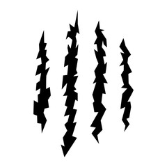 Black bloody claw scratch vector illustration EPS 10