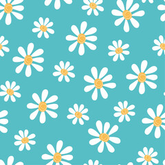 Seamless Chamomile Flower Pattern