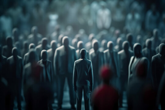 Figurines of group of people concept idea. Ai generated